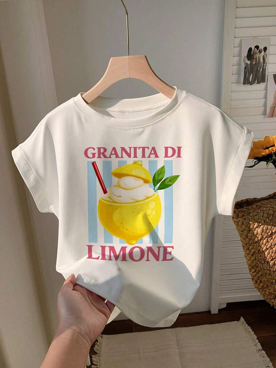 Resyla Women's Fitted Round Neck Short Sleeve T-Shirt With White Ink Print - White - View 1