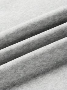 Manfinity Homme 男士字母印花圆领长袖休闲卫衣，秋冬灰色图案卫衣