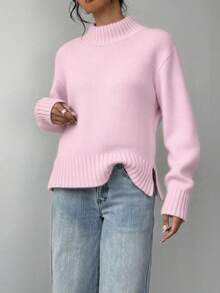 Plus Size Sweaters - Pink - View 2