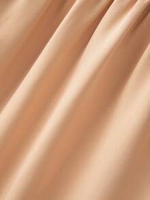 SHEIN Clasi Plus Size Solid Color Patchwork Chiffon Leopard Print Decorative Button Long Sleeve Elegant Business Casual Dress, Autumn/Winter - Multicolor - View 7