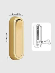 2PCs Foldable Invisible Hook Aluminum Alloy Bathroom Wall Hook Retractable For Closet Scarf Hat Robe Key Purse Bag Folding Hooks Minimalist Style - Multicolor - View 2