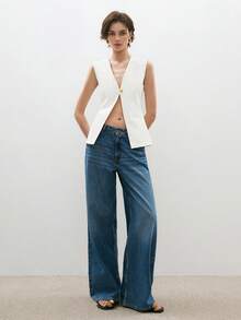 ATUI Studio Pantalones cortos de lino 100% de color crema amarillento con cordón, apropiados para el verano y el estilo casual de negocios, para vacaciones de verano de mujer - Blanco - Ver 5