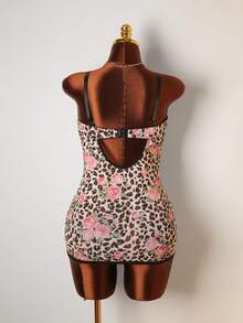 2 piezas Conjunto de lencería sexy de encaje y parches para tallas grandes - Multicolor - Ver 7
