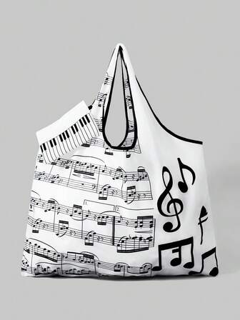 Kawaii 1 pezzo Borsa da shopping pieghevole e impermeabile con motivo floreale e farfalla, adatta per campeggio, viaggi, shopping, ritorno a scuola e altre occasioni