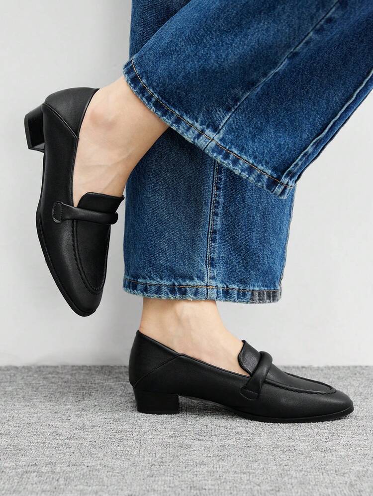 CUCCOO BIZCHIC Women's Pointed Toe Casual/Commute Slip-On Shoes - Black - View 3