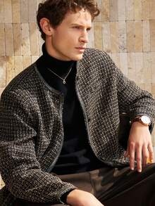 Airaco 时尚通勤奢华高端派对男士夹克 - 黑色 - 查看 5