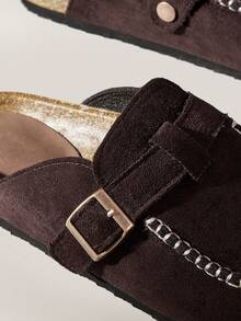 Solecia Boston Essential 女士平底舒适皮鞋 - 咖啡棕 - 查看 5