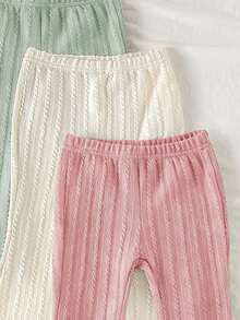 SHEIN 3PCS Baby Girls Bottoms - Multicolor - View 4
