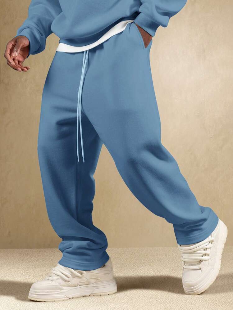 Relaxed Drop Crotch Joggers With Drawstring