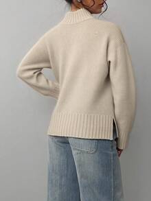 大码毛衣 - 燕麥色 - 查看 3