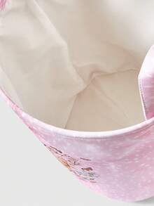 ROMWE Kawaii Cartoon Bear Large Capacity Foldable Storage Basket/Box, 46 X 50 X 42 Cm - Baby Pink - View 6
