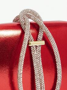 SHEIN SXY 女士晚宴包，手提包，时尚，奢华，镶钻，闪亮，红色，优雅，简约，个性化，百搭，适合鸡尾酒会、派对、舞会、俱乐部、约会、生日、晚宴、宴会、圣诞节等场合。 - 紅色 - 查看 6
