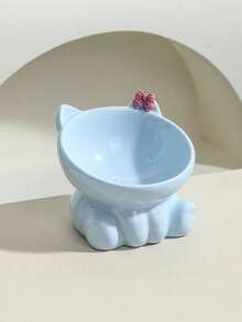 PETSIN Cat Bowl Ceramic Cat Food Bowl Cat Rice Bowl Pet Bowl Cute Cat Rice Bowl Pet Supplies