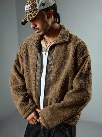 Men's Street Fashion Fluffy Jacket, Winter