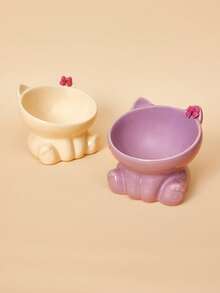 PETSIN Cat Bowl Ceramic Cat Food Bowl Cat Rice Bowl Pet Bowl Cute Cat Rice Bowl Pet Supplies