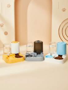 PETSIN 1个自动喂猫器，狗碗，宠物碗，猫碗二合一饮水器，猫碗，宠物用品 - 彩色 - 查看 14