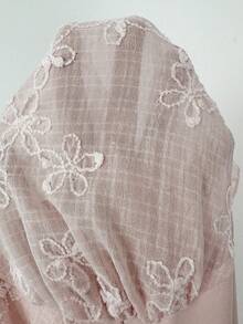 SHEIN Elenzya Women's Textured Square Neck Short Sleeve Elegant Blouse In Pink