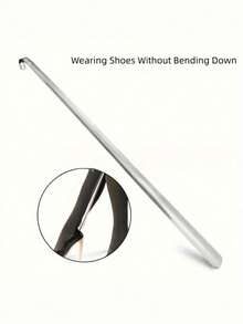 不锈钢鞋拔套装，长柄 20.47 英寸，旅行装 6.1 英寸 - 符合人体工学的握柄，耐用金属鞋拔，男女通用 - 方便穿脱鞋子 - 銀色 - 查看 6