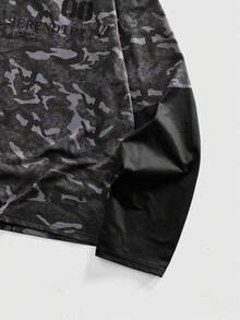 ROMWE MEN Street Life Men's Camouflage Print Crew Neck Long Sleeve Casual T-Shirt - Multicolor - View 3