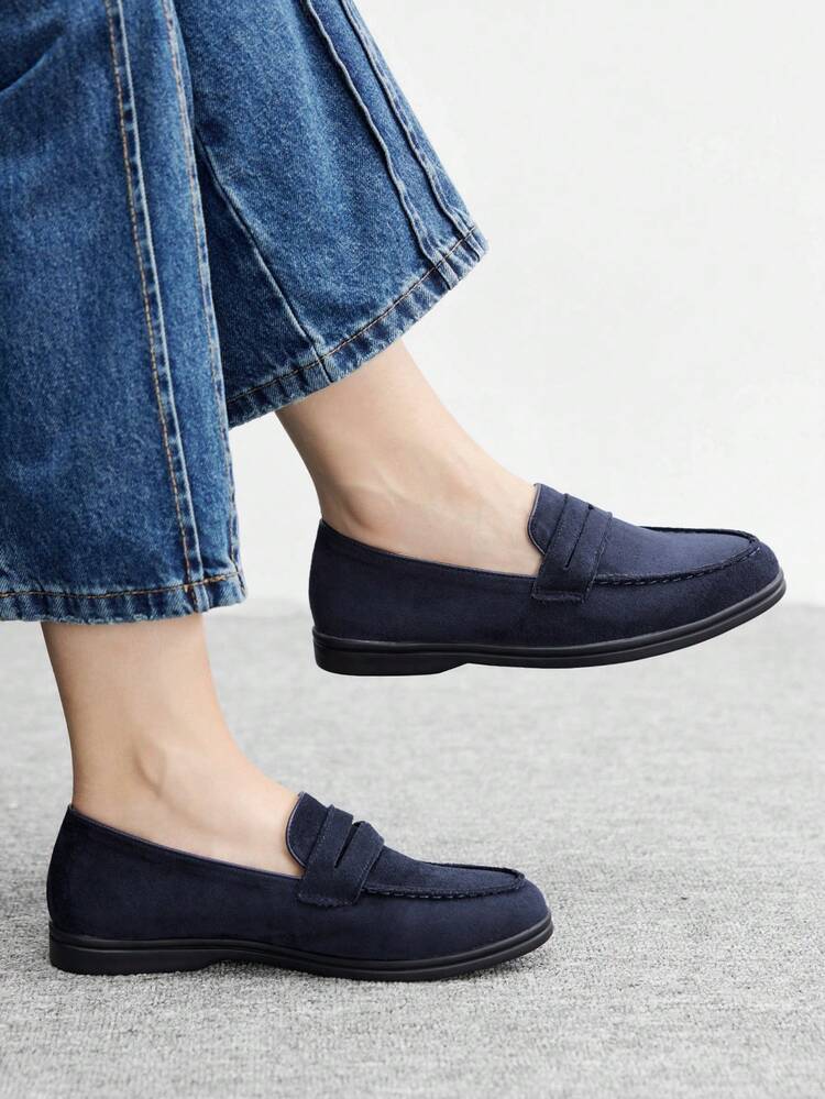 CUCCOO BIZCHIC Women's Solid Color Fashionable Comfortable Versatile Casual Flat Shoes, Suitable For Walking, Travel And Vacation