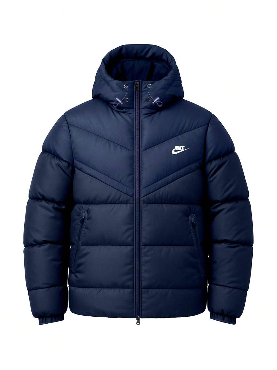 Nike Men's Jacket Dark Blue - Midnight Navy/Obsidian/Sail - View 1
