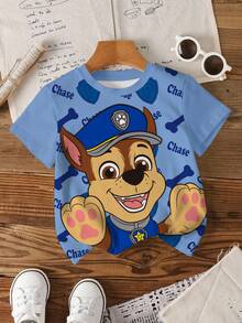 SHEIN | PAW Patrol Bộ 2 áo thun ngắn tay cổ tròn in hình hoạt hình dành cho bé trai. - Nhiều màu - Xem 5