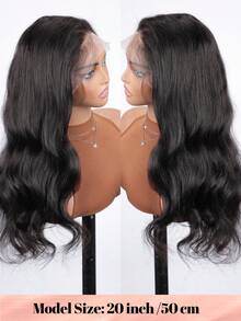 蓬松丰盈全蕾丝真人发假发，150%密度，Remy真人发，预先拔毛，隐形蕾丝前额，黑色假发，适合女性，新娘发型，婚礼生日派对，360度全蕾丝真人发假发，20英寸无胶假发，真人发假发，蕾丝前额假发，100%纯手工制作，隐形全蕾丝假发，自然黑色编发假发 - SNatural - 查看 2