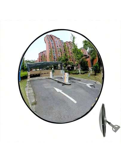 1个汽车盲点镜，360°广角高清车库盲点安全镜 - 防水防污，室内/室外均可使用，空间装饰增强器，高清凹面设计，适用于家庭/商店/停车场/仓库/办公室 - 易于安装，现代家居装饰镜