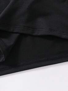 3pcs/Set Teenage Boys' Casual All-Match Versatile Short Sleeve T-Shirts, Suitable For Daily Commute, Leisure, And School Wear - Black and White - View 7