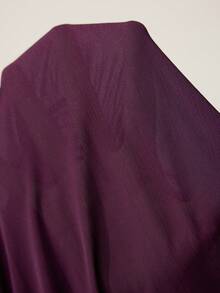 MaterniWear Đầm bầu tay dài màu trơn, kiểu xoắn phía trước. - Màu Đỏ Sâu - Xem 9