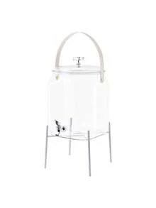 1pc Cold Water Bucket With Tap, Beverage Bucket, Rack, Lemon Fruit Tea Bucket, Juice Jar, Wine Bottle, Large Capacity, Suitable For Parties, Halloween, Christmas - Transparent - View 8