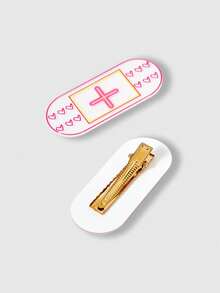 ROMWE Kawaii 11 件随机可爱手工翅膀发夹，粉色毛绒水钻发夹，洛丽塔卡通发饰多件套鸭嘴夹套装。 - 彩色 - 查看 4