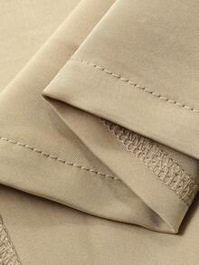 DAZY Charming Sheer Lace & Ruffle Trim Splice Sleeve Long Women Nightgown - Khaki - View 7