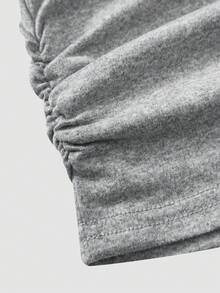 Sparklyn 少女休闲百搭日常居家运动修身短袖圆领露脐T恤+印花针织裤套装