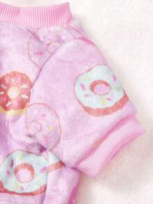 PETSIN 1 Pc Pet Cat Dog Universal Plush Comfortable Cartoon Cute Donut Fashion Printed Dog Round Neck - Multicolor - View 7