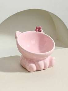 PETSIN Cat Bowl Ceramic Cat Food Bowl Cat Rice Bowl Pet Bowl Cute Cat Rice Bowl Pet Supplies