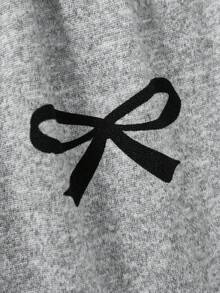 Sparklyn 少女休闲百搭日常居家运动修身短袖圆领露脐T恤+印花针织裤套装