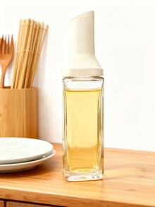 1PC 500ml Kitchen Olive Oil Dispenser, Automatic Flip-Top Vinegar Dispenser, Leak-Proof Soy Sauce Dispenser, Leak-Proof Cooking Dispenser, Easy To Carry During Camping - White - View 5