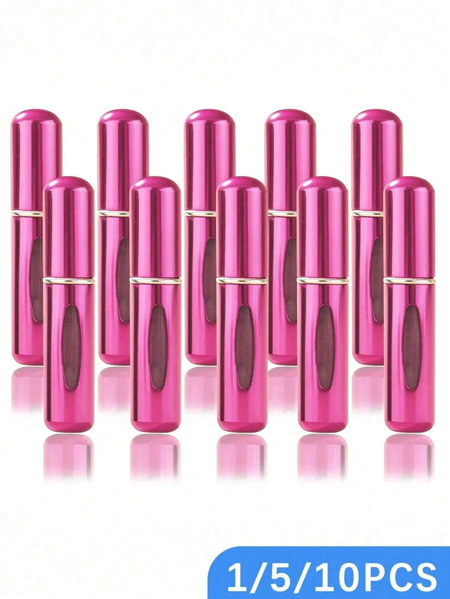 1/5/10pcs, 5ml Perfume Atomizer Refillable Spray Bottle, Portable Travel Perfume Bottle, Perfume Sprayer, Mini Perfume Sample Vial