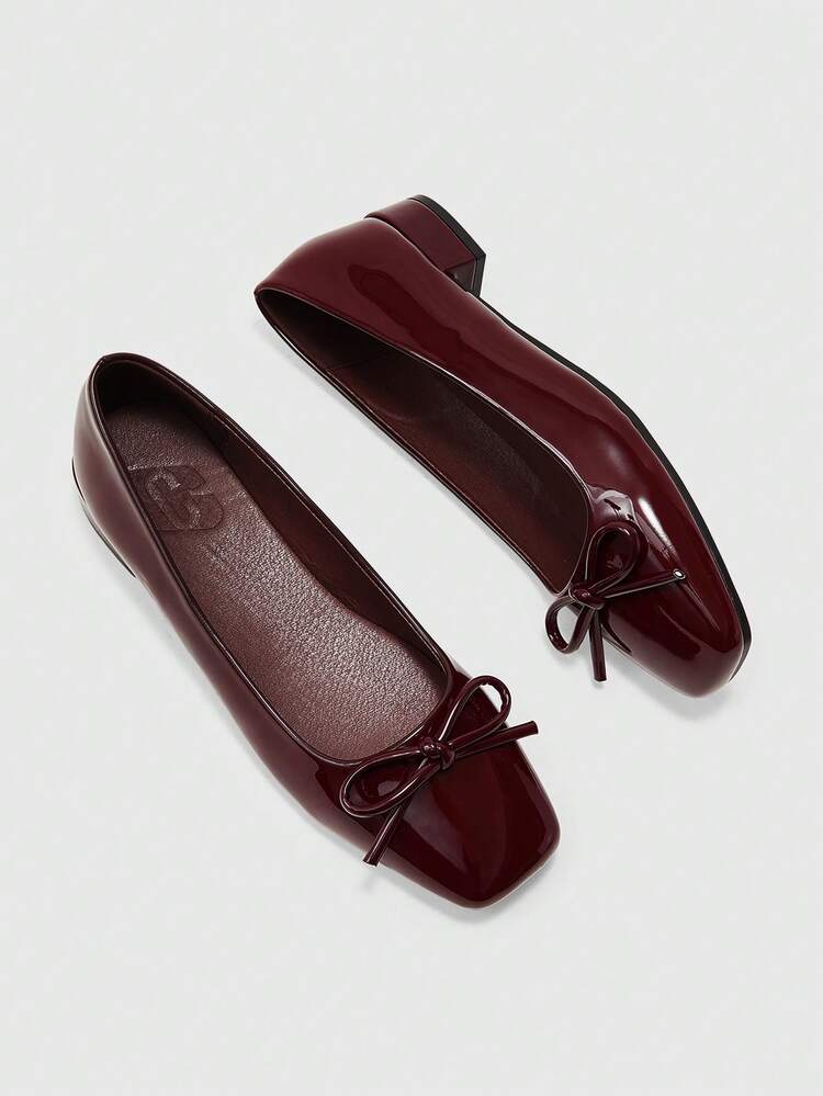 CUCCOO BIZCHIC Women's All-Match Black Casual Comfortable Slip-On Flats, Versatile For Daily Wear Valentine's Day Spring Shoes