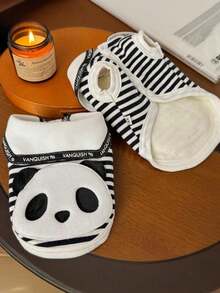 PETSIN Autumn And Winter New Pet Dog And Cat Puppy Clothing, Three-Dimensional Panda-Style Thick Cardigan Jacket Suitable For Leash Use. - Black - View 14