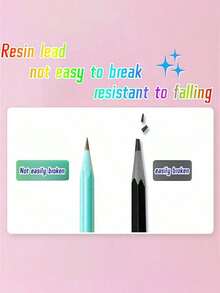 10支随机颜色树脂铅笔，HB铅笔，花卉笔杆铅笔，彩虹铅笔