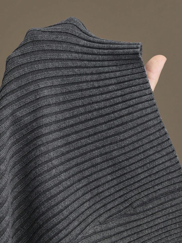 2025 Autumn/Winter Turtleneck Patchwork Slim Fit Sweater, Chic & Elegant For Urban, Suitable For Halloween, Date, Party, Airport, Christmas, Wedding, Birthday, Business Casual,Christmas, New Year