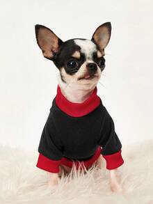 PETSIN 1 Pc White Spotted Dog Letter Printed Sweatshirt For Warm And Skin Friendly Pet Clothing In Autumn And Winter - Multicolor - View 3