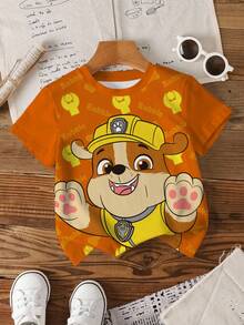 SHEIN | PAW Patrol Bộ 2 áo thun ngắn tay cổ tròn in hình hoạt hình dành cho bé trai. - Nhiều màu - Xem 3