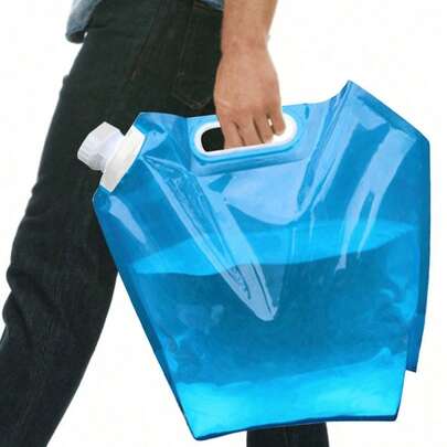 5升/10升露营水袋便携式折叠水桶大容量水容器便携式折叠水容器带阀门：非常适合户外露营、野餐和烧烤。