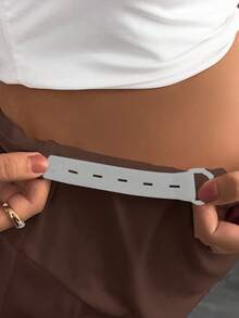 Momance Quần dài lưng thun co giãn thoải mái cho bà bầu màu trơn dễ mặc khi đi làm - màu nâu - Xem 3