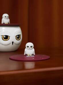 HARRY POTTER X SHEIN 海德薇格3D猫头鹰硅胶杯盖（不含杯子），礼物，情人节，饮水，返校季