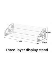 1pc Versatile Acrylic Display Stand For Toy Cars, Jewelry & More - Transparent, Multi-Tiered Organizer With Multiple Compartments - Multicolor - View 10