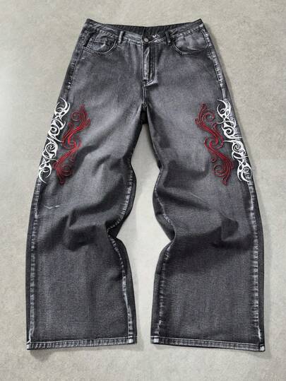 Herren Kontrast-Farben Lässig Jeans